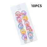 10pcs/set Girls Cartoon Nylon Scrunchie Kids Ponytail Holder Hair Bands Rubber Band Headband Fashion Hair Accessories