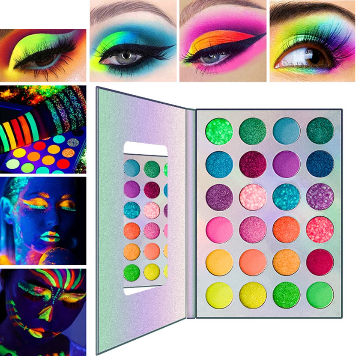 Neon Eyeshadow Palette Glow in the Dark