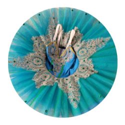 Blue Girls Ballet Dress Swan Costume Kids Dance Dress Embroidery Sequin Ballet Tutu Gauze Skirt