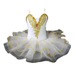 White Girls Ballet Dance Dress Tutu Skirt Performance Gauze Dress Princess Swan Ballet Dress Costume