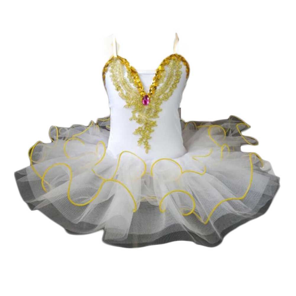 White Girls Ballet Dance Dress Tutu Skirt Performance Gauze Dress Princess Swan Ballet Dress Costume
