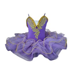 Purple Girls Ballet Dance Dress Tutu Skirt Performance Gauze Dress Princess Swan Ballet Dress Costume