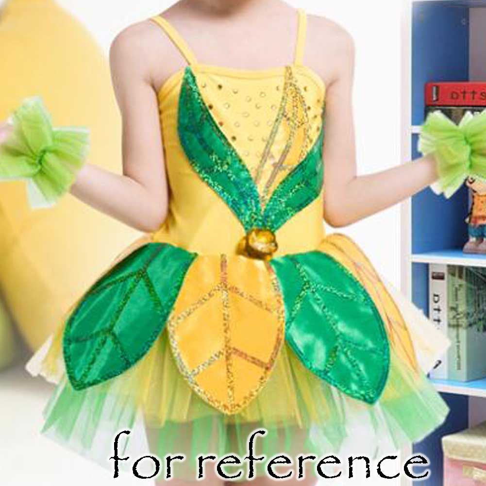 Girls' Leaves Ballet Dance Dress Yellow Leaves Fairy Dress Performance Costume