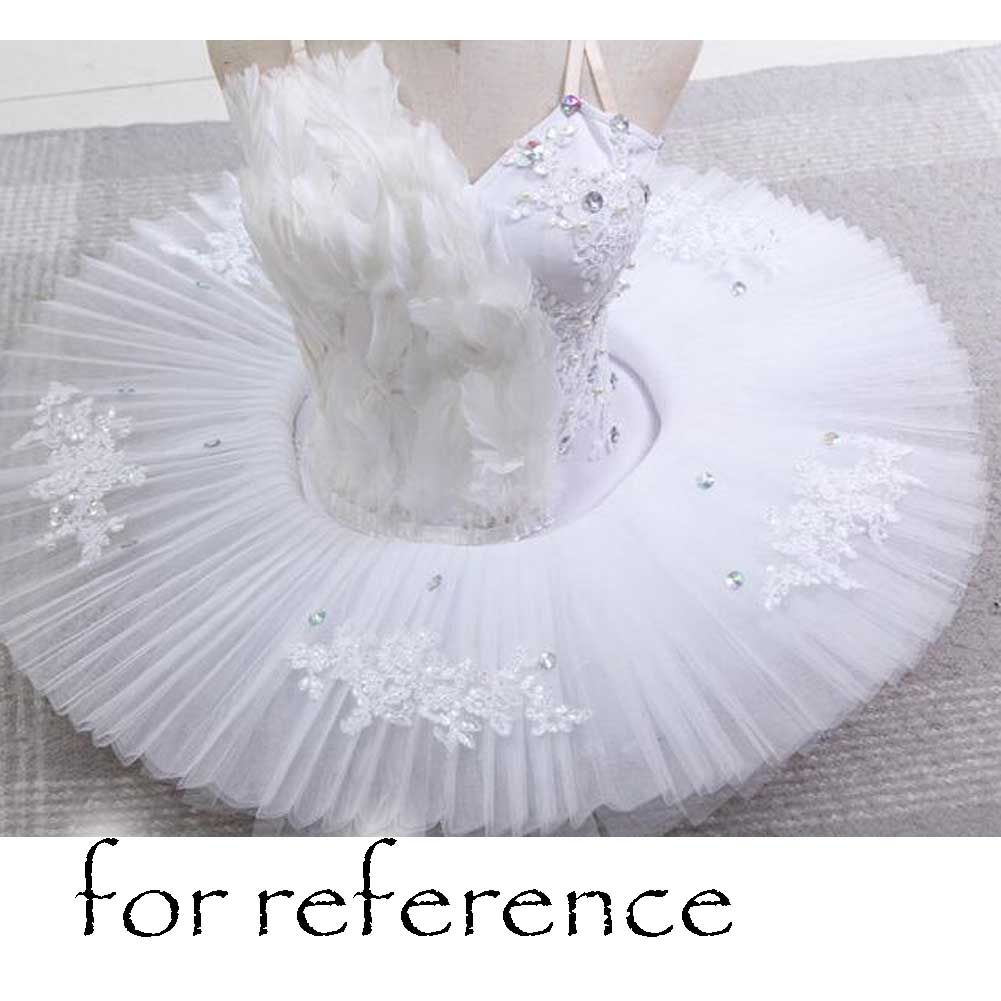 White Feather Girls Ballet Dress Swan Costume Kids Dance Dress Ballet Tutu Gauze Skirt