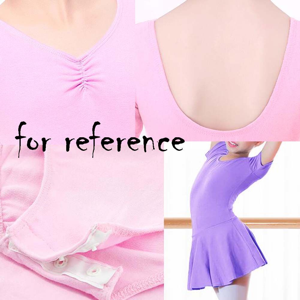 Kids Dance Dress Purple Ballet Dress Cotton Girls Ballet Leotards Dancewear