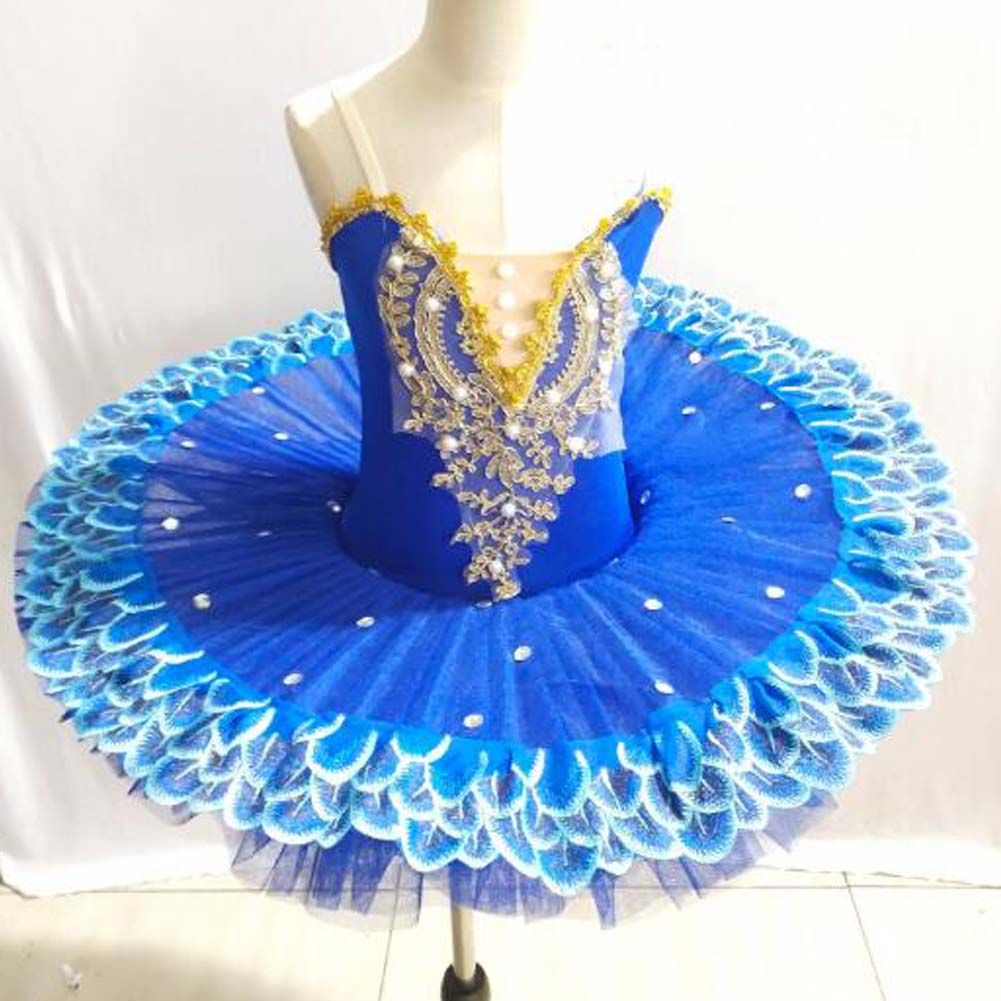 Girls Sequined Ballet Tutu Dress Kids Flower Skirt Ballerina Glittering Dancewear Costumes