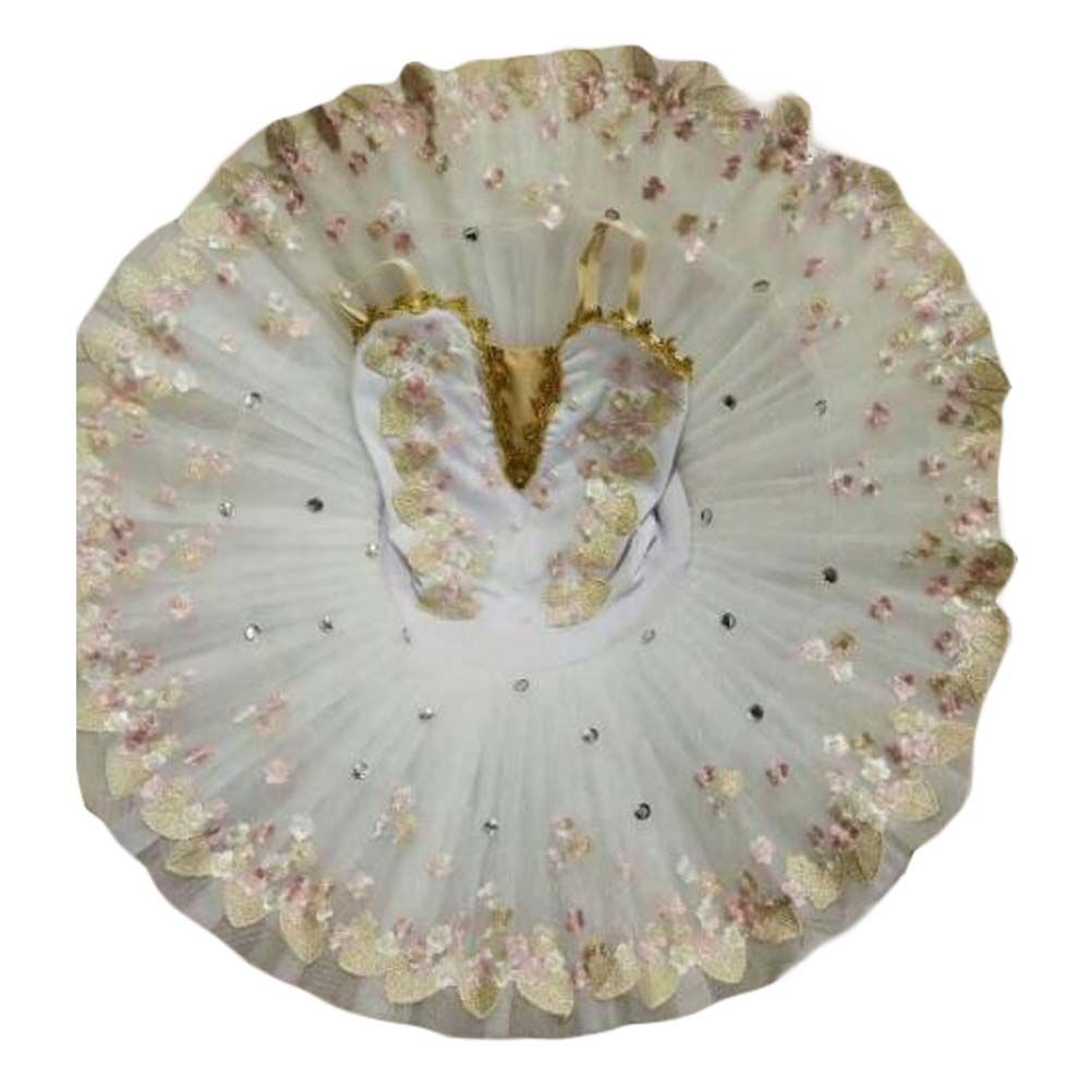 White Ballet Dress Swan Costume Ballet Girls Dress Kids Sequin Ballet Tutu Dress