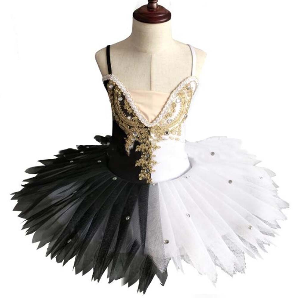 Kids Ballet Dance Black and White Swan Dance Costumes Girls Ballet Dress Tutu Skirt
