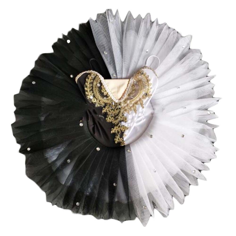 Kids Ballet Dance Black and White Swan Dance Costumes Girls Ballet Dress Tutu Skirt