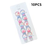 10pcs/set Girls Cartoon Nylon Scrunchie Kids Ponytail Holder Hair Bands Rubber Band Headband Fashion Hair Accessories
