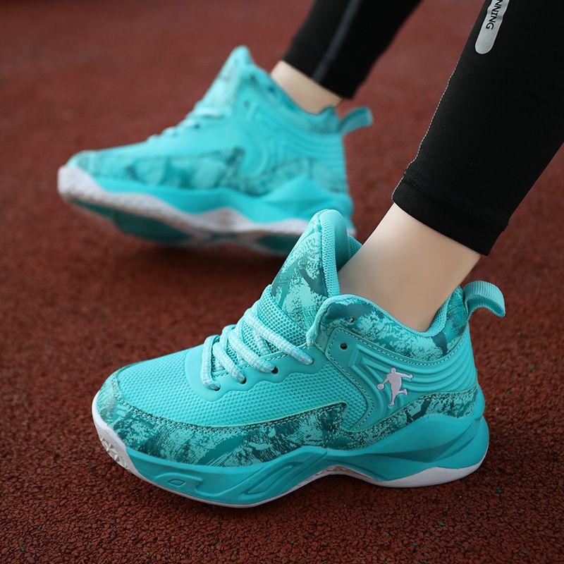 New students comfortable breathable trend basketball shoes high top fashion children sports shoes 31-40